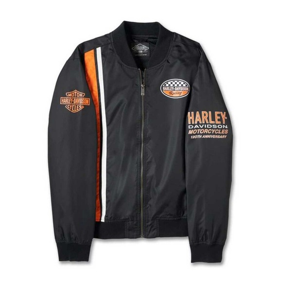 Harley-Davidson Mens 2XL 120th Anniversary Casual Moto Jacket - Black 97555-23VM - Picture 4 of 16